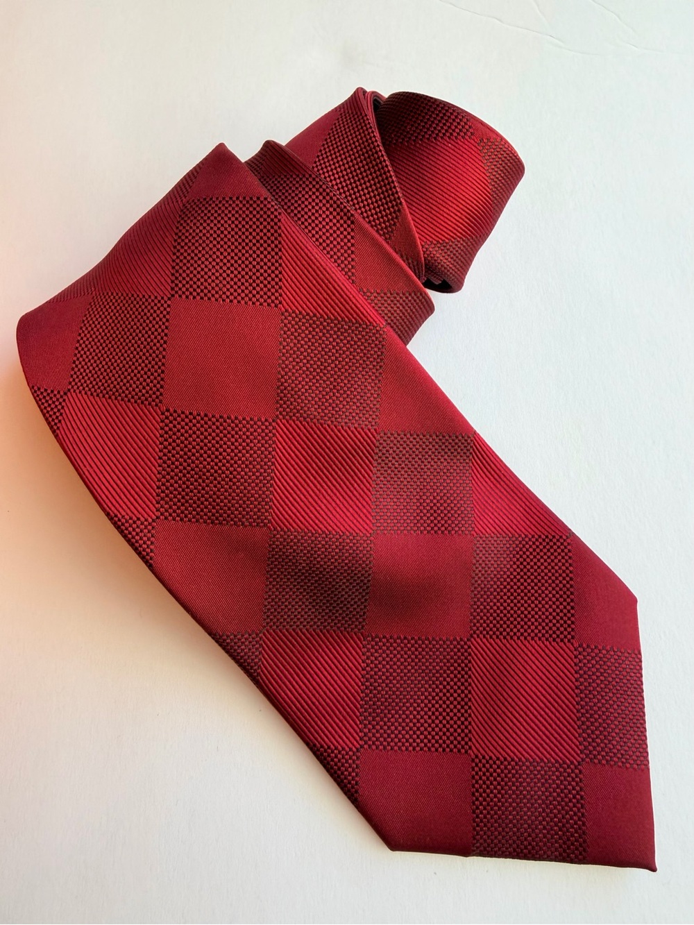 Van Heusen Red Checkerboard Tie